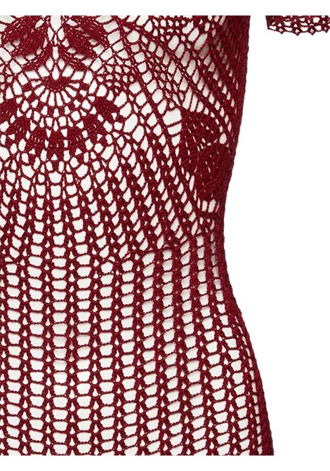Body a maniche corte all'uncinetto in bordeaux Magda Butrym - donna MAGDA BUTRYM | 292425BRD